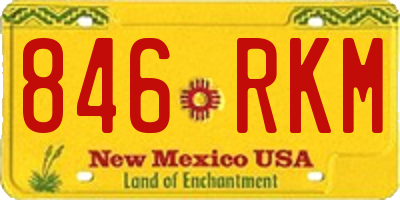 NM license plate 846RKM