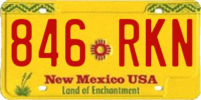 NM license plate 846RKN