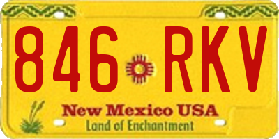 NM license plate 846RKV