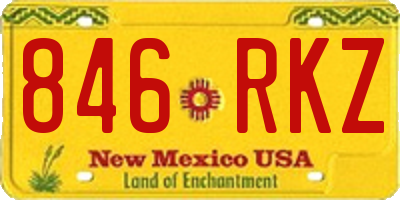 NM license plate 846RKZ