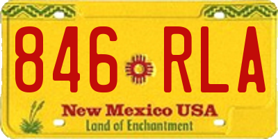 NM license plate 846RLA