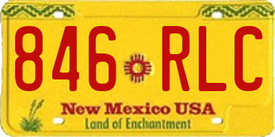NM license plate 846RLC