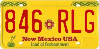 NM license plate 846RLG