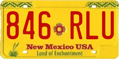 NM license plate 846RLU