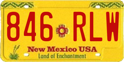 NM license plate 846RLW