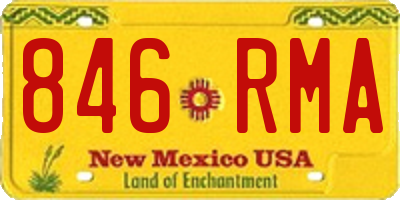 NM license plate 846RMA