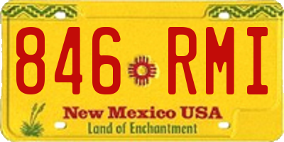 NM license plate 846RMI