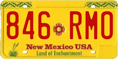 NM license plate 846RMO