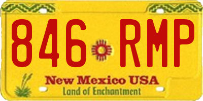 NM license plate 846RMP