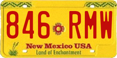 NM license plate 846RMW