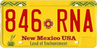 NM license plate 846RNA