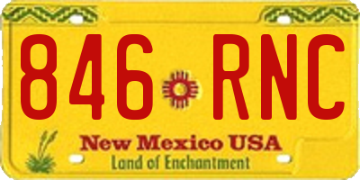 NM license plate 846RNC