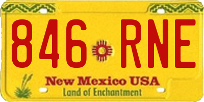 NM license plate 846RNE