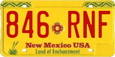 NM license plate 846RNF