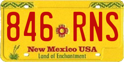 NM license plate 846RNS