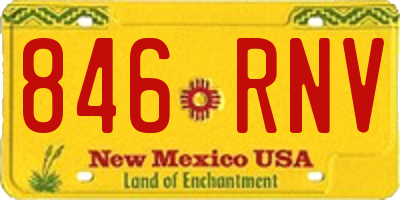 NM license plate 846RNV
