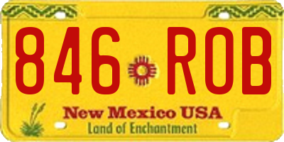 NM license plate 846ROB
