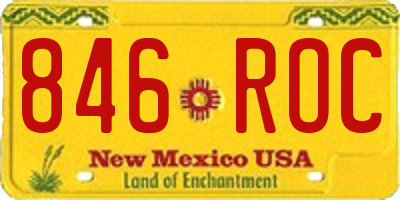 NM license plate 846ROC