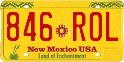 NM license plate 846ROL