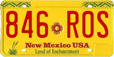 NM license plate 846ROS