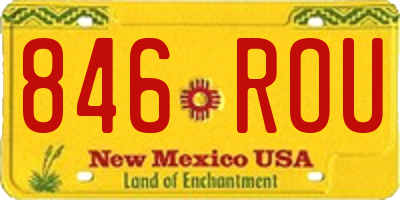 NM license plate 846ROU