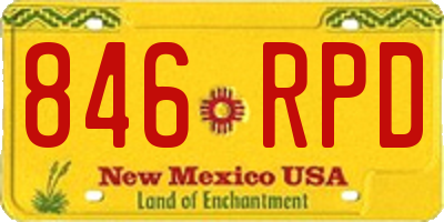 NM license plate 846RPD