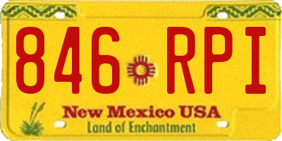 NM license plate 846RPI