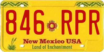 NM license plate 846RPR