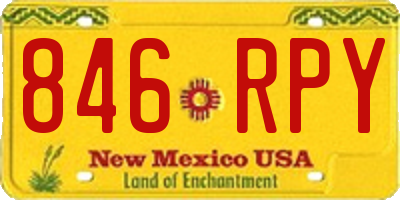 NM license plate 846RPY