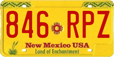 NM license plate 846RPZ