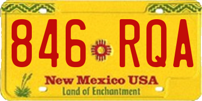NM license plate 846RQA