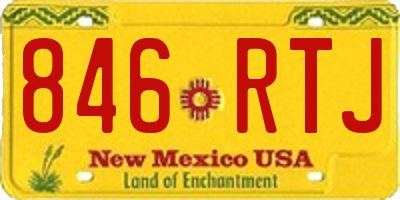 NM license plate 846RTJ