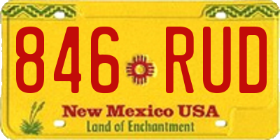 NM license plate 846RUD