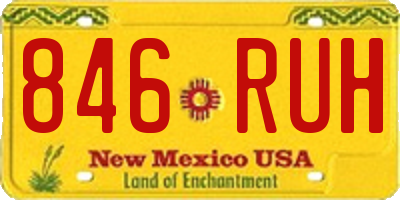 NM license plate 846RUH