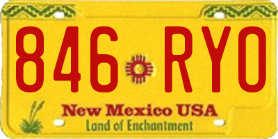 NM license plate 846RYO