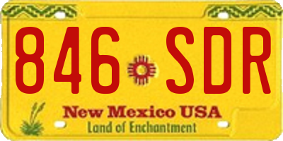 NM license plate 846SDR