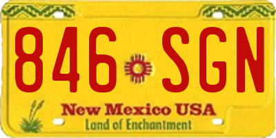 NM license plate 846SGN