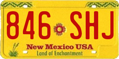 NM license plate 846SHJ