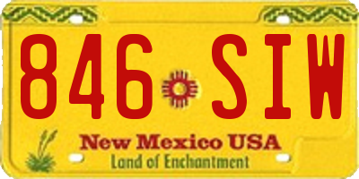 NM license plate 846SIW