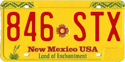NM license plate 846STX