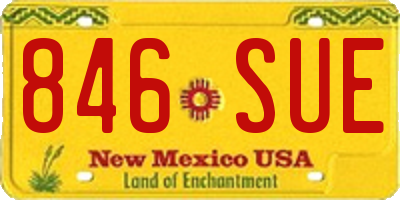NM license plate 846SUE