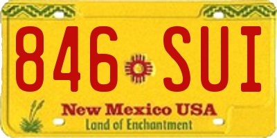 NM license plate 846SUI