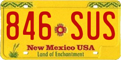 NM license plate 846SUS