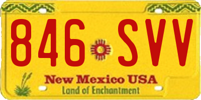 NM license plate 846SVV