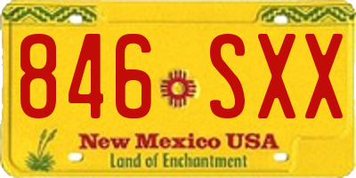 NM license plate 846SXX