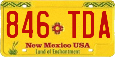 NM license plate 846TDA