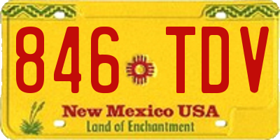 NM license plate 846TDV