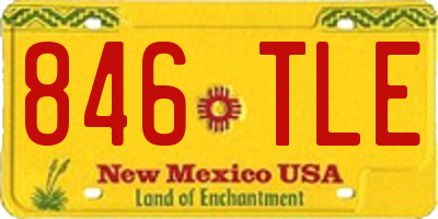 NM license plate 846TLE