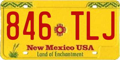 NM license plate 846TLJ