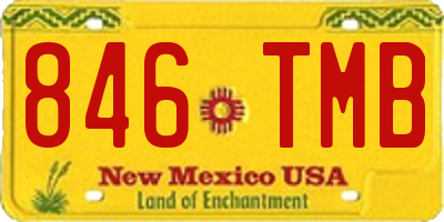 NM license plate 846TMB